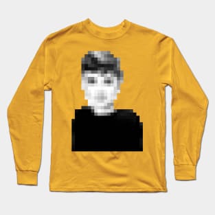 Audrey Hepburn Pixelart Design Long Sleeve T-Shirt